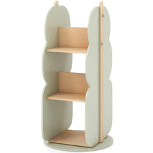 Load image into Gallery viewer, 3-Tier Kids Bookcase, 360¡ãRotating Wooden Children Bookshelf
