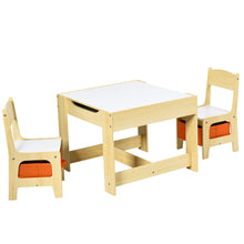 Load image into Gallery viewer, Kids Table Chair Set with Double Side Tabletop Table and Storage Box
