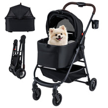 Load image into Gallery viewer, 3 in 1 Folding Dog Pram with Detachable Car Seat Carrier

