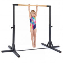 Load image into Gallery viewer, Gymnastics Training Bar, 85-145cm/90-150cm Height Adjustable Horizontal Kip Bars with Non-slip Pads

