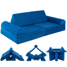 Load image into Gallery viewer, 6 Pieces Modular Convertible Kids Play Couch Sofa
