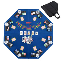 Load image into Gallery viewer, 1.2M/48 Inches Foldable Poker Table Top, 8-Player Professional Texas Hold¡¯em Poker Table Mat Layout
