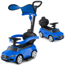Load image into Gallery viewer, 3-in-1 Ride on Push Car with Adjustable Canopy and Steering Push Bar
