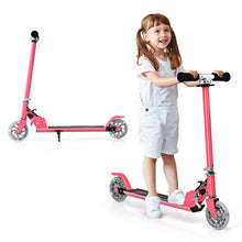 Load image into Gallery viewer, Folding Kick Push Scooter with 2 Flashing Wheels and Adjustable T-bar
