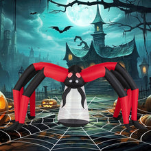 Load image into Gallery viewer, Halloween Inflatable Spider Blow Up Yard Scary Spider with Red Tunnel Light Eyes
