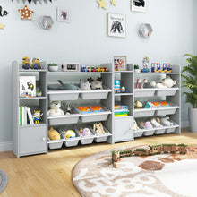 Load image into Gallery viewer, Toy Storage Organizer, 4 Tiers Kids Bookshelf and Toy Storage Unit with 8 Bins
