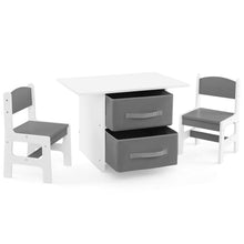 Load image into Gallery viewer, Kids Table and Chairs Set, Children Activity Desk with 2 Chairs
