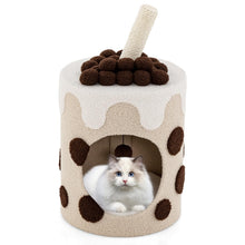 Load image into Gallery viewer, 67cm Cat Tree, Boba Cute Cats Condo with Scratching Post, Dangling Ball and Soft Cushion

