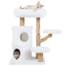 Load image into Gallery viewer, Wooden Cat Tree, Multi-Layer Cats Tower with Jute Scratching Posts &amp; Top Perch
