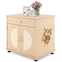 Load image into Gallery viewer, Cat Litter Box Enclosure, Wooden Hidden Kitty Washroom Storage Bench
