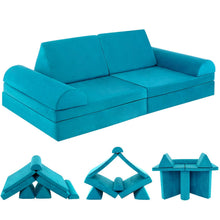 Load image into Gallery viewer, 6 Pieces Modular Convertible Kids Play Couch Sofa
