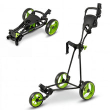Load image into Gallery viewer, Golf Trolley, Folding 3 Wheel Golf Push Cart with Foot Brake
