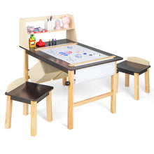 Load image into Gallery viewer, Kids Chairs Set with 2 Storage Bins and Paper Roll

