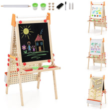 Load image into Gallery viewer, 4-in-1 Wooden Kids Art Easel with Paper Roll
