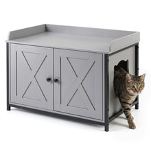 Load image into Gallery viewer, Cat Litter Box Enclosure, Kitty Hidden Washroom Toilet
