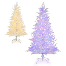 Load image into Gallery viewer, 6FT Pre-lit Christmas Tree with 383 Snow Flocked Branch Tips

