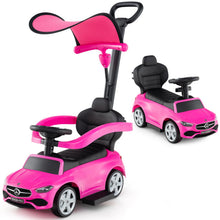 Load image into Gallery viewer, 3-in-1 Ride on Push Car with Adjustable Canopy and Steering Push Bar

