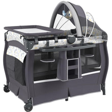 Load image into Gallery viewer, 5 in 1 Portable Pack and Play with Bassinet and Mattress
