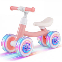 Load image into Gallery viewer, Baby Balance Bike, 4 Colorful Lighting Wheels Toddler Bikes with Adjustable Handlebar &amp; Seat
