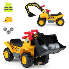 Load image into Gallery viewer, Sit &amp; Scoot Toy Construction Vehicle with Engine Sound
