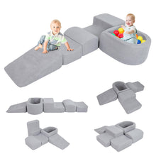 Load image into Gallery viewer, 5-Piece Climb and Crawl Playset with Ball Pit for Kids (Ocean Balls Not Included)

