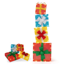 Load image into Gallery viewer, Set of 3/4 Christmas Lighted Gift Boxes Decoration
