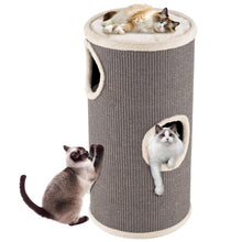 Load image into Gallery viewer, Cat House for Indoor Cats, 3/4-Story Cat Hideaway Cave Bed with Sisal Scratching Pad
