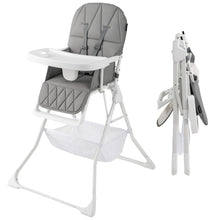 Load image into Gallery viewer, Compact High Chair with 3-Position Adjustable Dishwashable Tray
