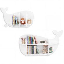 Load image into Gallery viewer, Space Saving Children Wooden Wall Shelves Organizer Display Storage Rack
