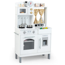 Load image into Gallery viewer, Wooden Play Kitchen for Kids with 3 Adjustable Heights with Stoves and Ice Maker

