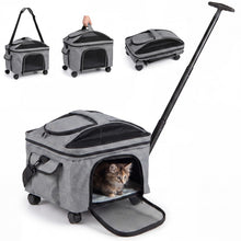 Load image into Gallery viewer, Pet Carrier with Wheels, Foldable Pet Carrier with Telescopic Handle
