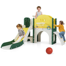 Load image into Gallery viewer, 9 in 1 Toddler Slide Set with Telescope and Crawling Tunnel
