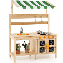 Load image into Gallery viewer, Kids Mud Kitchen, Outdoor Toy Kitchen with 4 Stoves
