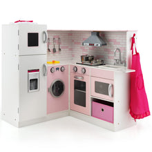 Load image into Gallery viewer, Kids Corner Play Kitchen with Apron and Chef Hat
