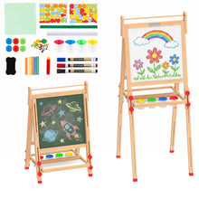 Load image into Gallery viewer, 3-in-1 Kids Art Easel, Double-Sided Folding Wooden Easel
