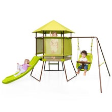 Load image into Gallery viewer, 4 in 1 Kids Metal Swing A-Frame with Baby Swing
