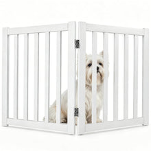 Load image into Gallery viewer, Foldable Pet Gate, Freestanding Wooden Puppy Barrier
