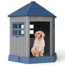 Load image into Gallery viewer, Outdoor Dog House with 2 Windows and Skylight for Small Medium Dogs
