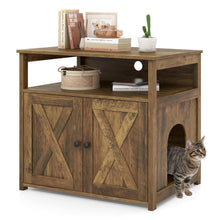 Load image into Gallery viewer, Cat Litter Box Enclosure Indoor Hidden Privacy Kitty Washroom
