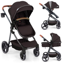 Load image into Gallery viewer, Convertible Baby Stroller with Footmuff and Extendable Canopy
