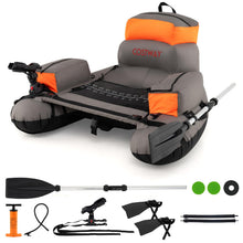 Load image into Gallery viewer, Inflatable Fishing Float Tube Portable Fishing Boat with Shoulder Straps
