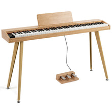 Load image into Gallery viewer, Electric Piano with 3 Pedal Unit, 80 Demos, 800 Tones, 600 Rhythms, USB MIDI Connectivity, Music Stand for Beginners
