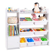 Load image into Gallery viewer, Toy Storage Organizer, 4 Tiers Kids Bookshelf and Toy Storage Unit with 8 Bins
