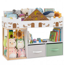 Load image into Gallery viewer, Toy Storage Organizer, Kids Bookshelf with Stuffed Animal Storage
