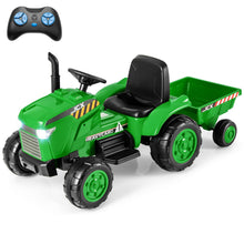 Load image into Gallery viewer, Kids Ride On Tractor and Trailer, 12V Battery Powered Toy Car with Remote Control
