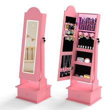 Load image into Gallery viewer, Kids Jewelry Cabinet Children Jewelry Organizer with Lights
