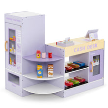 Load image into Gallery viewer, Kids Wooden Grocery Store Supermarket Play Toy Set
