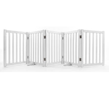 Load image into Gallery viewer, Foldable Pet Gate, Freestanding Wooden Puppy Barrier

