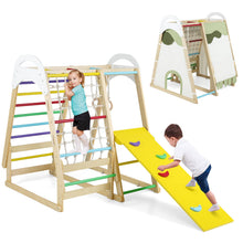 Load image into Gallery viewer, Multi-functional Kid's Climbing Toy with Slide and Climbing Net
