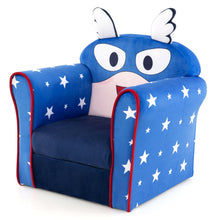 Load image into Gallery viewer, Kids Sofa Chair, Wooden Children Armchair with Cute Pattern and Non-slip Foot Pads
